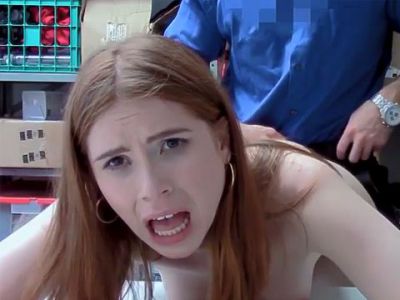 Irish redhead shoplifter teen chick gets punish fucked