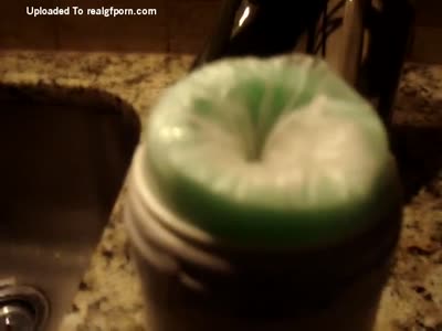 Quickie with the home made fleshlight